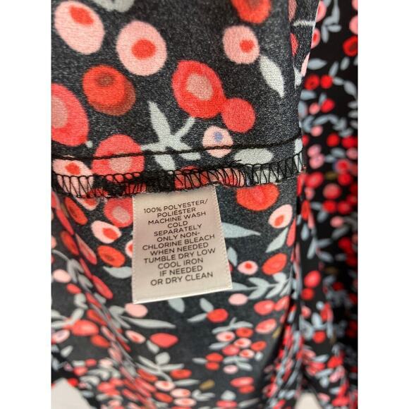 Ann Taylor LOFT Berry Velvet Trim Cutout Dress Size Small Tall - Picture 6 of 8